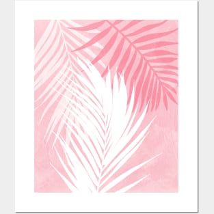 Palm Leaves In Pink Posters and Art